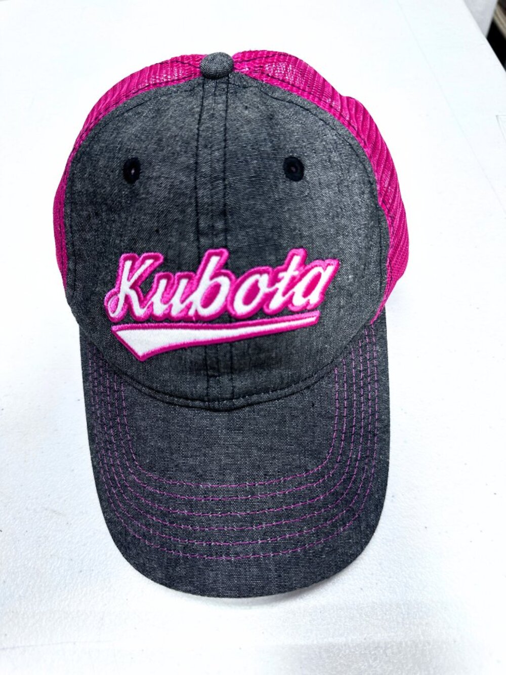 Kubota Tractors Logo Hat | Women's Baseball Cap Hat Pink Mesh